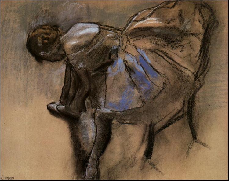 Edgar Degas Seated Dancer Tying her Slipper oil painting picture